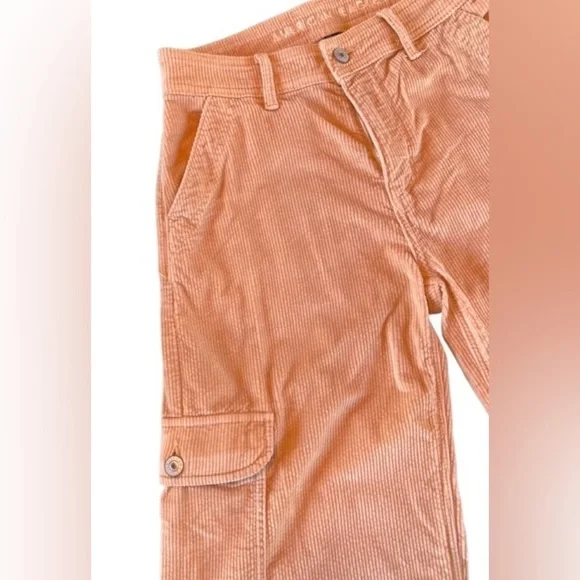 CLEARANCE American Eagle Women’s Wide-Leg Stretch Corduroy Cargo Pants – Size 00 - Picture 3 of 5